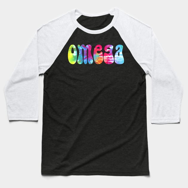Tie Dye Omega Baseball T-Shirt by lolosenese